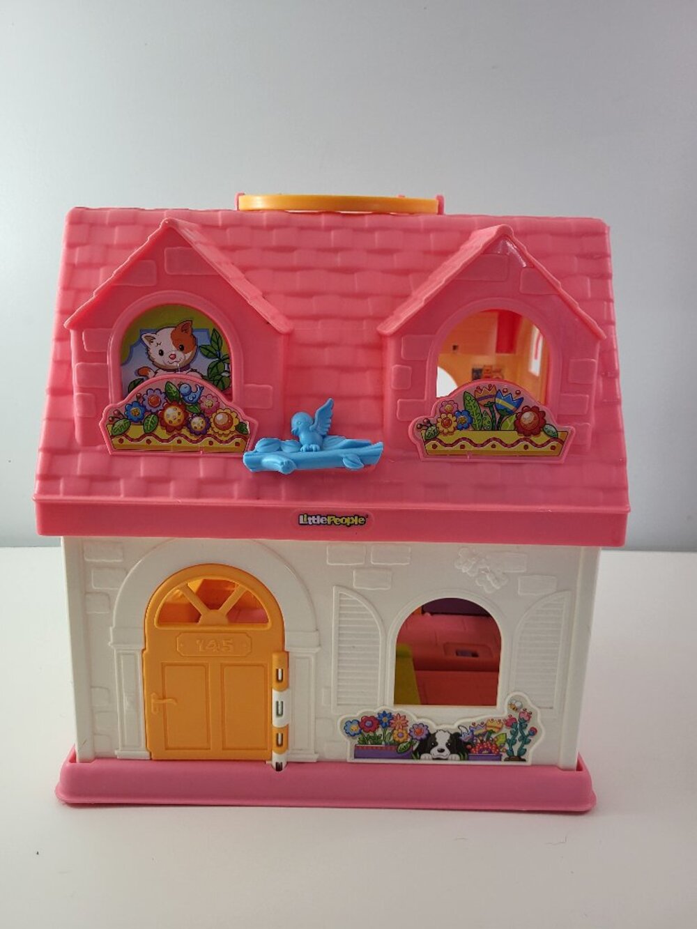 Fisher-Price Little People Fold 'n Go Pink Dollhouse (2015 Mattel DFN41)